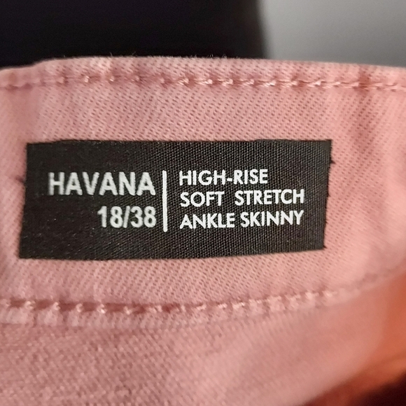 Buffalo David Bitton Havana 18/38 High Rise Soft Stretch Ankle Skinny Pink - Picture 11 of 13